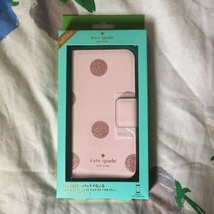 Kate Spade Glitter Dot iPhone 7/8 Folio Case